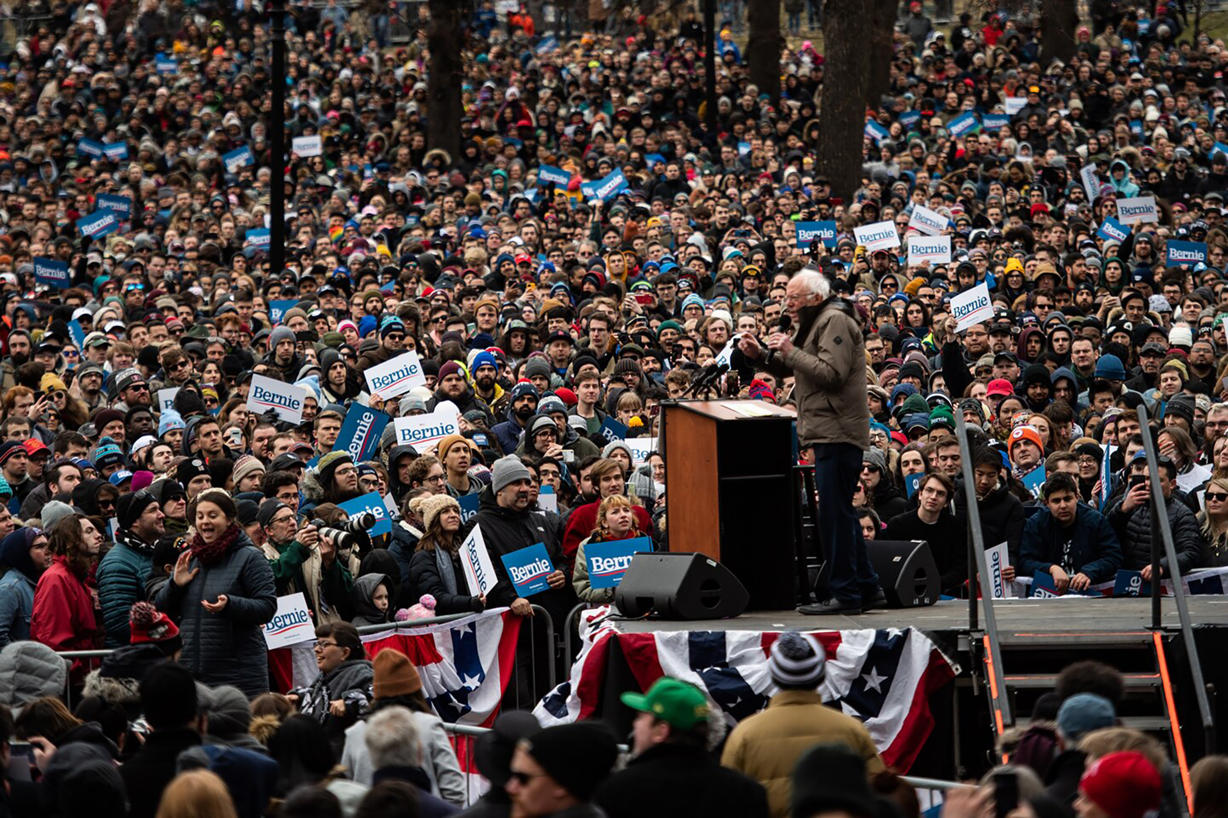 Bernie Sanders has the advantage on Super Tuesday as rivals jockey to hold down his delegate count