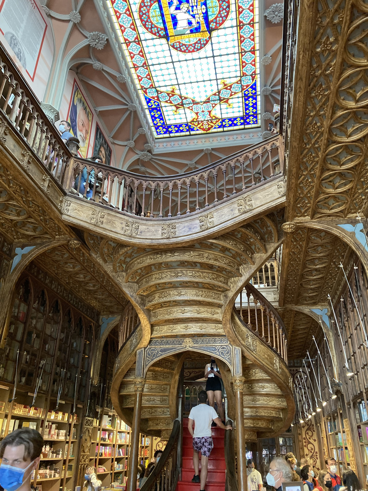 Livraria Lello, often said to be the prettiest bookstore in the world, offers incredible Baroque architecture as well as many books in different languages. MUST CREDIT: Photo for The Washington Post by Erika Mailman